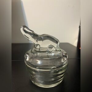 Elephant Jeannette Crystal Elephant Powder Jar